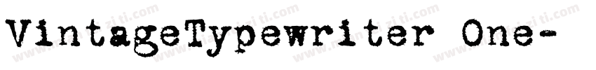 VintageTypewriter One字体转换